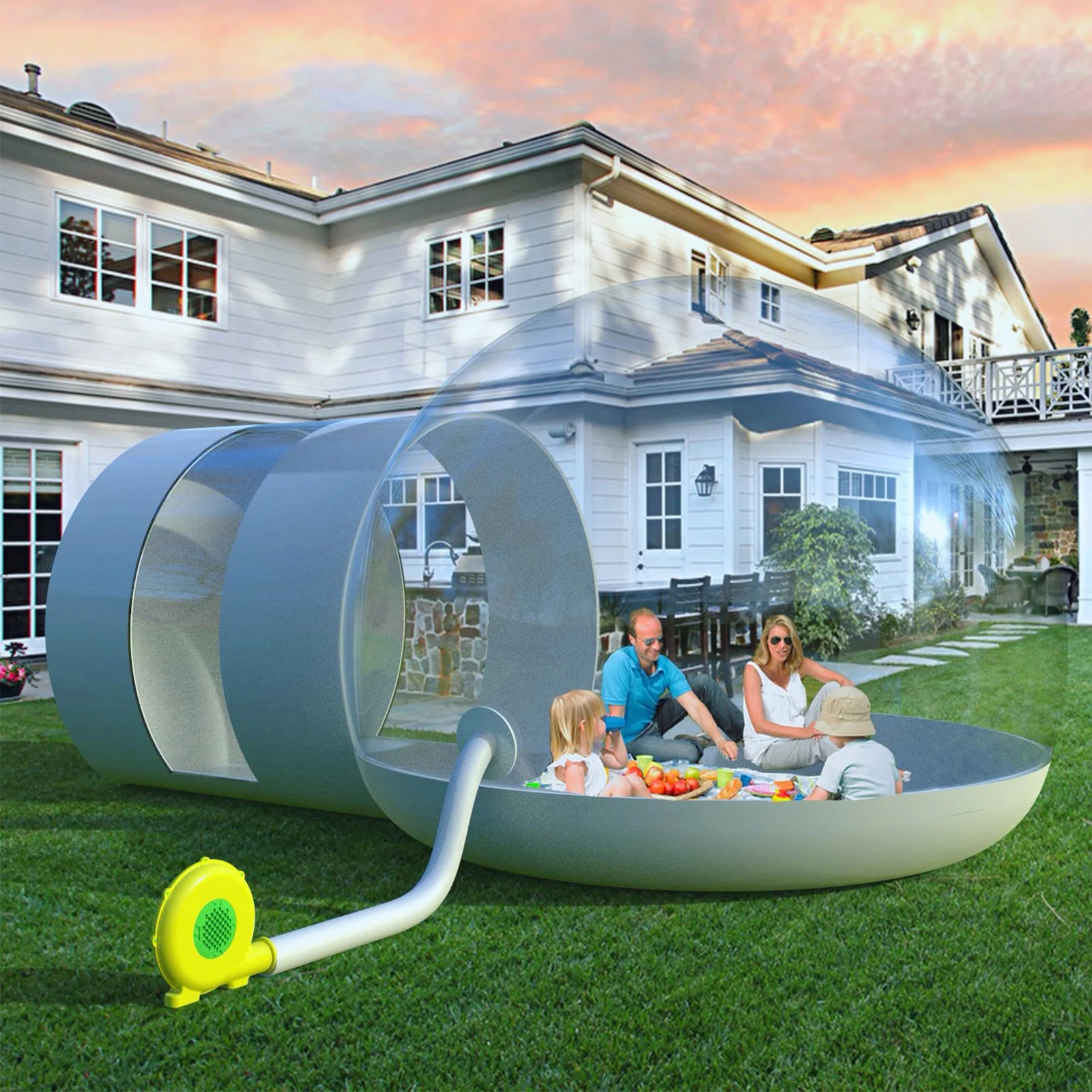 Tienda Burbuja Inflable Anqidi – Tu Refugio Transparente en la Naturaleza