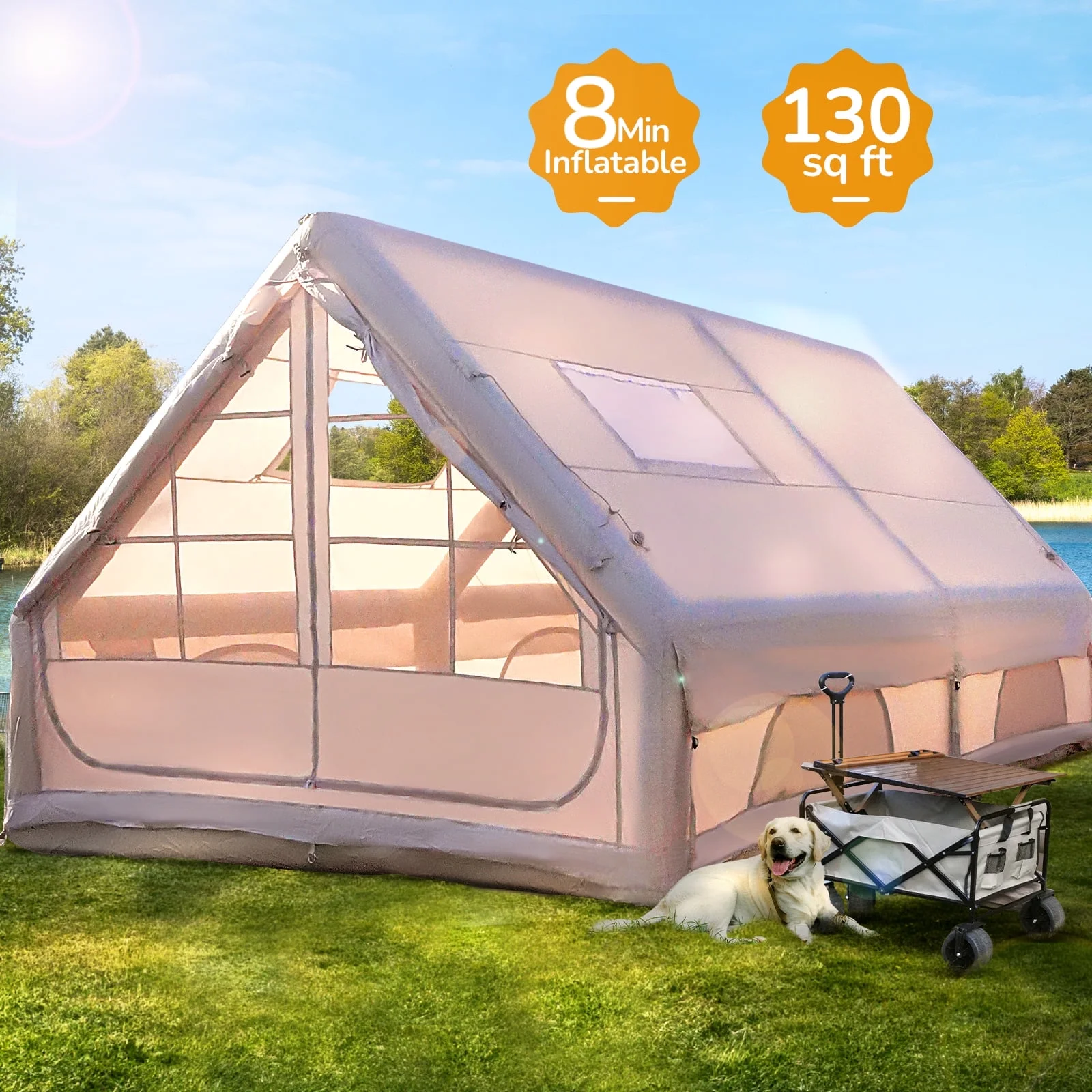 Tienda Inflable Emossie 4–10 Personas – ¡Tu Refugio al Aire Libre!