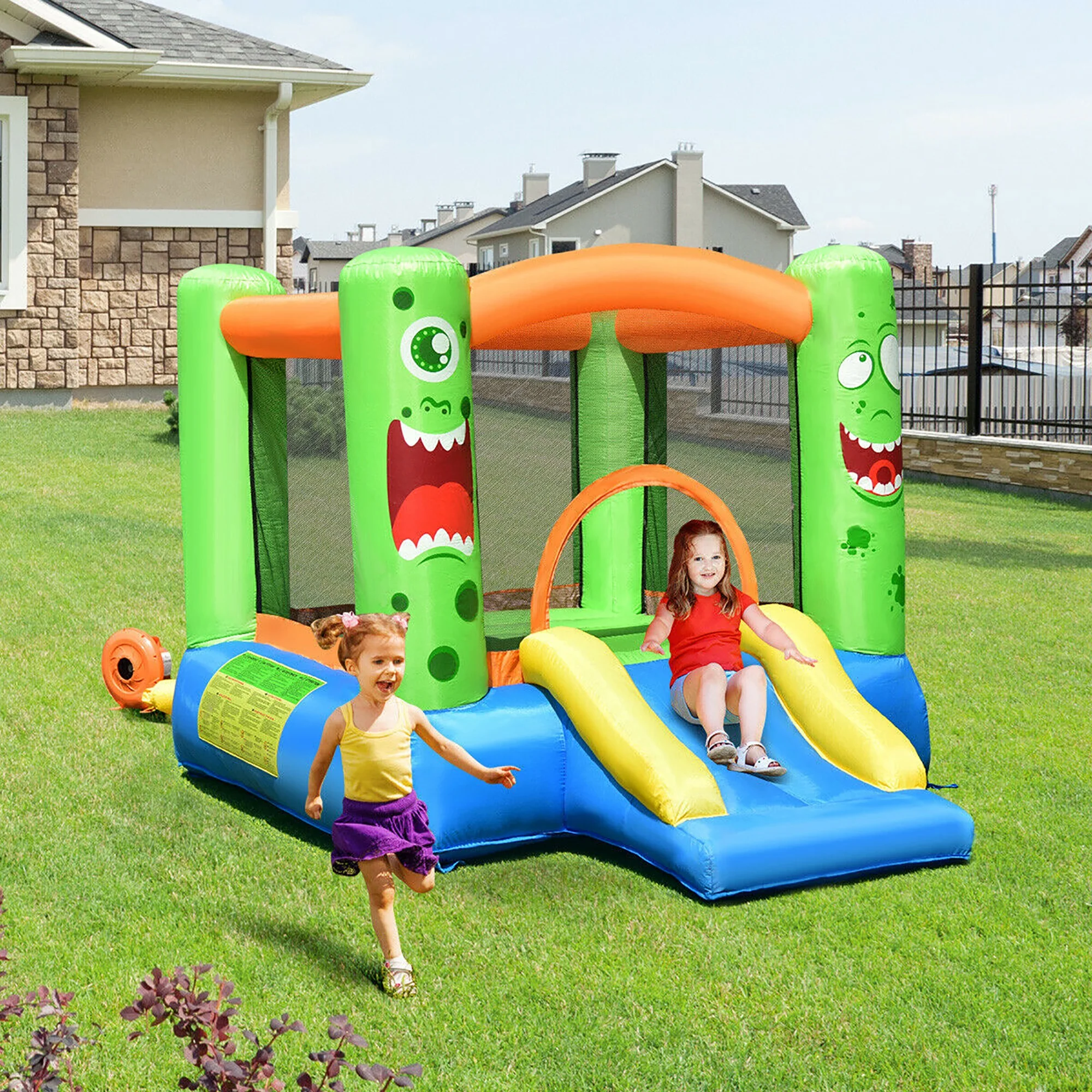 Castillo Inflable Costway con Tobogán y Blower – Diversión sin límites